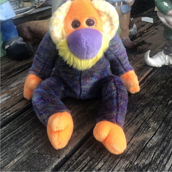 Ty Other - Ty Beanie Buddies Bananas Orangutan 14" Purple Plush Stuffed Animal Vintage 2000